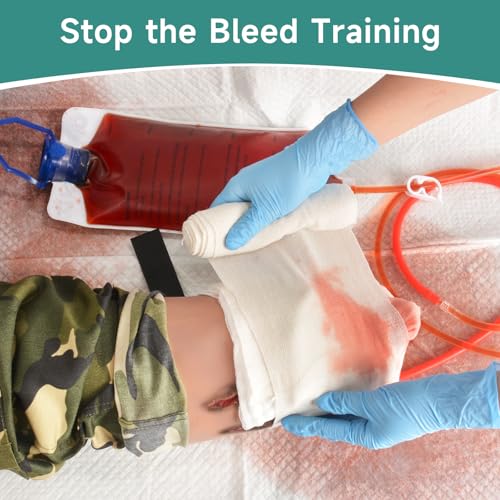 Image of Wound Packing Trainer Kit, Stop The Bleeding Kit for hemostasis Training, Wearable Severed Leg Trauma Trainer