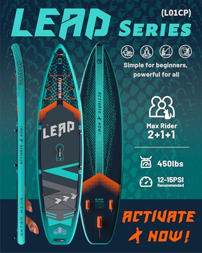 Image of iTAOSTAR Lead 12' x 35 inch /11' x 33 inch Stand Up Paddle Board, Inflatable SUP Board with 5 Fins Stable Design fo Youth, All Skill Levels, Lakes, Oceans