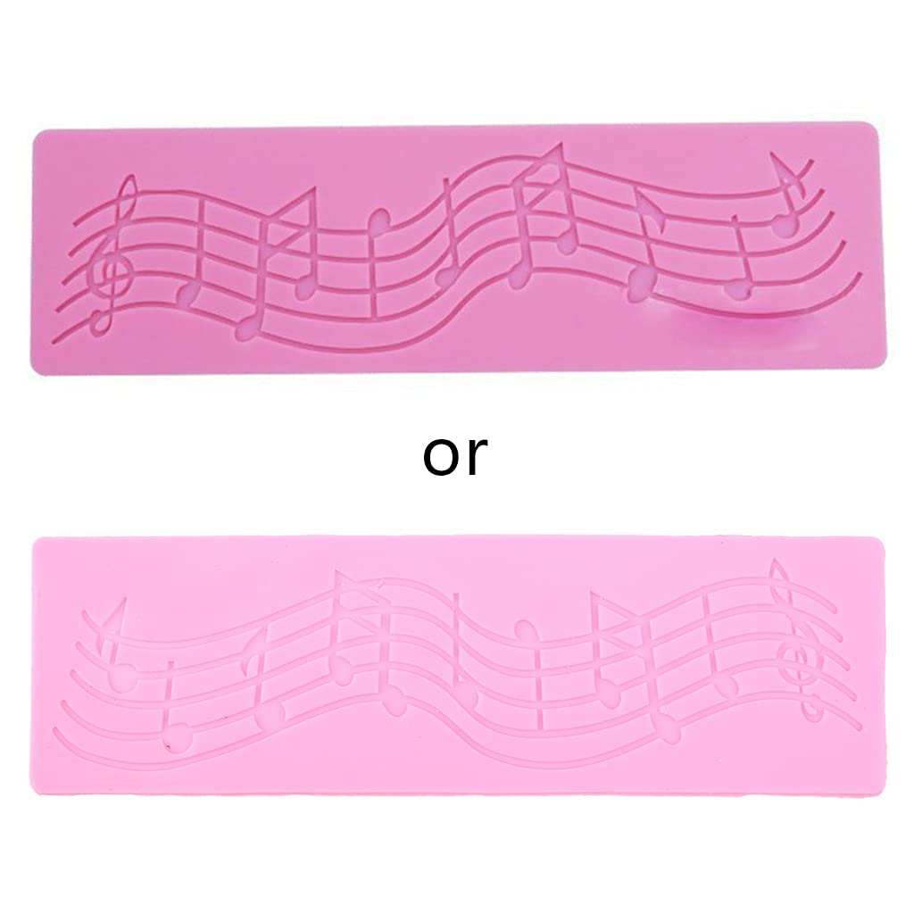 NEWFT Musical Note Silicone Fondant Cake Mold Mat Chocolate Decorating Tools Kitchen Baking Accessories
