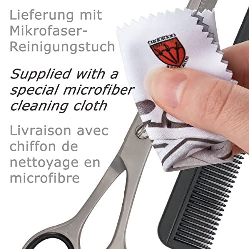 DREI SCHWERTER - Rostfreie professionelle Effilierschere Haarschere im Etui NEU mit Kamm