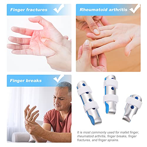 Healifty 21 Pcs Adulto M Pain Soft Knuckle Covers Alumínio Azul Banda Ajustável Adultos Suporte Queb