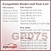 EPAuto GP075 (CA10755) Engine Air Filter, Replacement for Lexus RX350, Toyota Camry, Sienna, Highlander, Jeep Grand Cherokee, Dodge Durango - Fits V6 Engines (2010-2025)