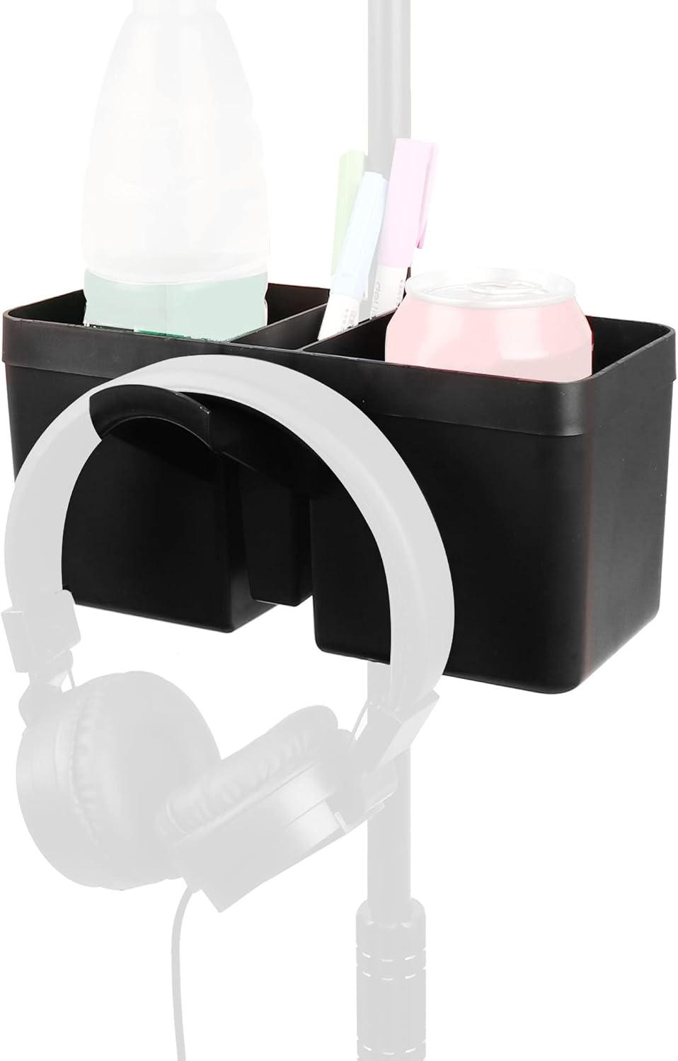 Mr.Power 2 in 1 Dual Cup/Bottle Holder & Headphone Holder/Headset Hanger