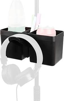 Mr.Power 2 in 1 Dual Cup/Bottle Holder & Headphone Holder/Headset Hanger