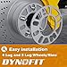 dynofit Universal 5mm Wheel Spacers for 98-120 Multiple Bolts Pattern, Pack of 4 Thin Aluminum Shims Hubcentric Spacer for 4 Lug and 5 Lug Wheels for Dodge Ford Je/ep Nissan Honda