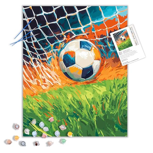 ARNLRDYA Soccer Paint by Numbers Kit 16x20in