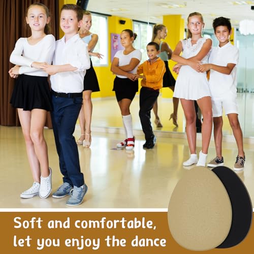 Image of Jecery 36 Pcs Suede Soles for Dance Shoes Non Slip Shoe Pads on Bottom of High Heeled Shoes Protectors Adhesive for Women(Beige,Black)