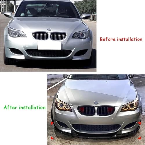 Diffuseur pare-chocs avant noir brillant pour BMW Série 5 E60 E61 M5