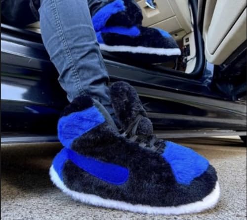 Image of Warm Furry Sneakers Slipper Comfy House Shoes Winter Plush Fuzzy Slipper Shoes For Women Men One Size Fits Most Fluffy Slides For Indoor Outdoor Bigfoot Gifts Houseshoes