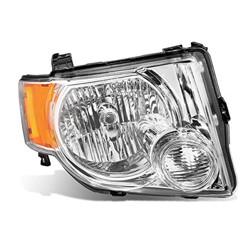 Featured Product DNA Motoring OEM-HL-0044-R Chrome Amber Factory Style Passenger Side Headlight Lamp Replacement For 08-12 Escape