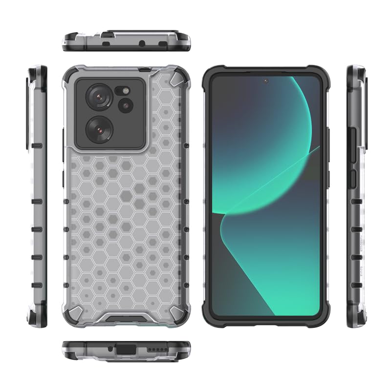 Image of Plastic Bumper Back Case Cover for Xiaomi 13T / Mi 13T Pro 5G (Transparent)