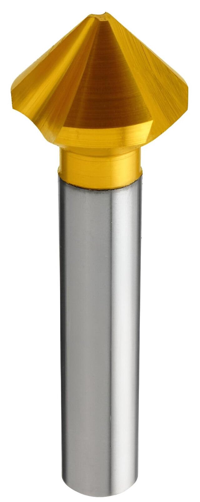 Avellanador cónico HSS-E de acero de cobalto, diámetro 4,3-50 mm, Z = 3, 90° en blanco / TIN revestido de metal, avellanador de alto rendimiento (35,0 mm, TIN)