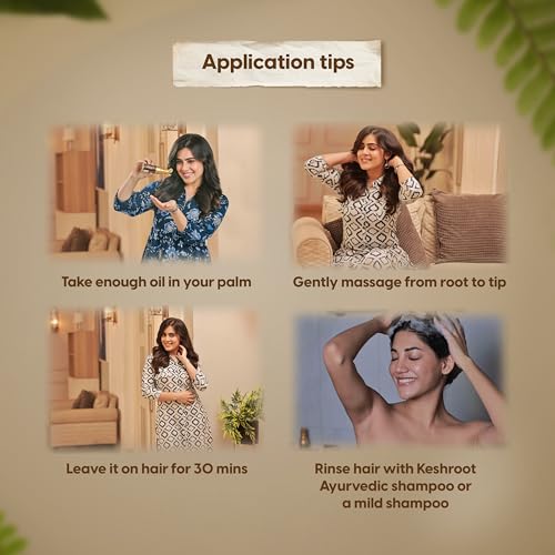 Image of Ayurvedic Hair Fall Control Oil 100 ML | Scalp Nourishment, Encriched with Natural Amla oil, Bhringraj Oil, Sesame Oil | No Paraben, Sulphates & Mineral Oil | Pack of 3