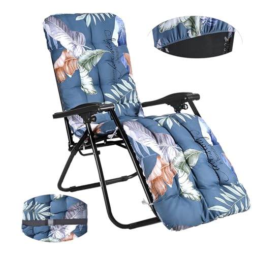 Smgbway Liegenauflage, Auflage Gartenliege, Hochlehner Auflage, Schwungliege,8cm Extra Dicke Gartenstuhl Sitzauflagen mit Krawatte, Auflagen für...