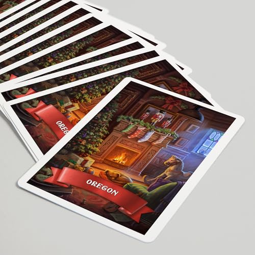 Lantern Press Oregon, 52 Naipes Poker Navidad miniatura 5