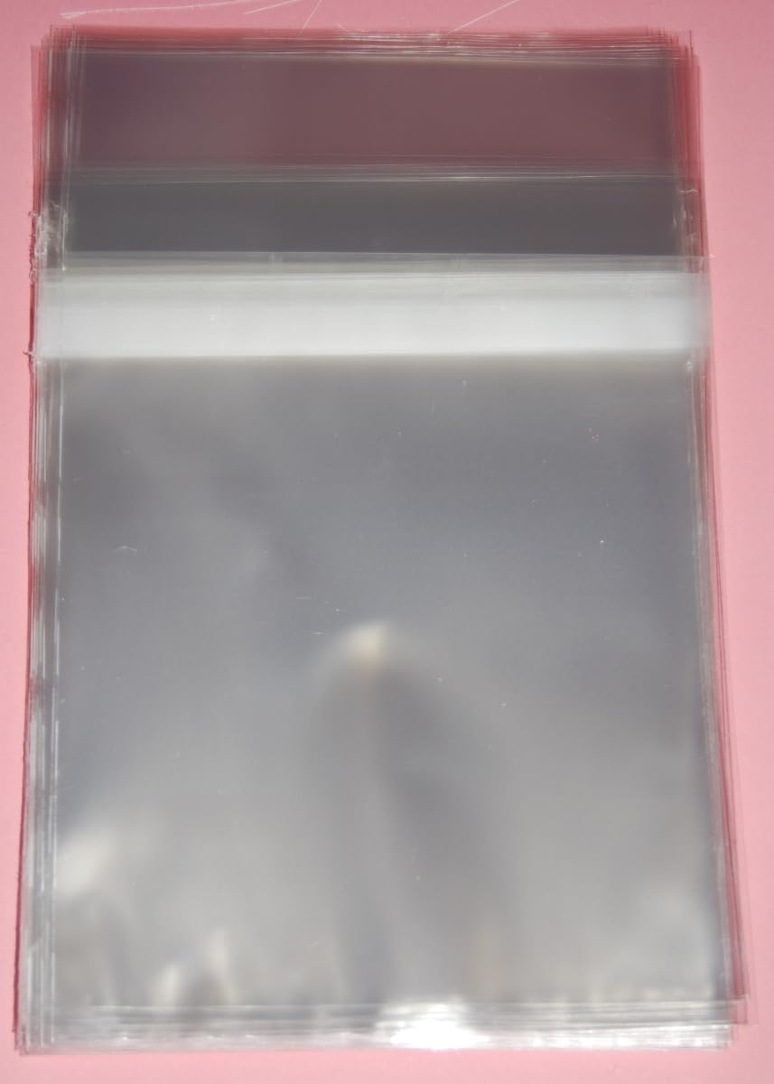 celloexpress Tape on Bag A3-305mm x 420mm + 30mm Self Seal - Cellophane Artist Size Cello Display Bags 40 Micron - Large Cello - Pack of 200