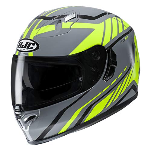 Casque moto HJC FG-ST GRIDAN MC4H, Gris/Noir/Fluo, M