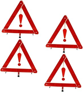 Totority 4Pcs Sinal De Aviso Triângulo De Aviso De Emergência Triângulo Reflexivo Triângulo De Aviso Automático Triângulo De Segurança Kit De Aviso Refletores Na Estrada Ponto Aprovado