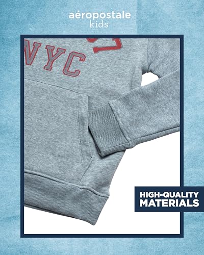 AEROPOSTALE Boys Sweat Set - 3 Piece Pullover Boys Hoodie Puffer Vest and Jogger Sweatpants Kids Youth Matching Set (4-12)4