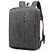 Produktbild UTOTEBAG 17,3 Zoll Laptoptasche Umwandelbare Notebooktasche Messenger Bag Herren Schultertasche Aktentasche Businesstasche Umhängetasche für Laptop Notebook, Canvas Dunkelgrau