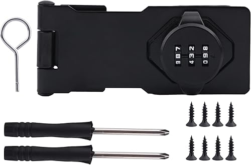 LVOERTUIG Cerradura de combinación sin llave, cerradura de contraseña de gabinete con tornillos de montaje y destornilladores, cerradura sin llave