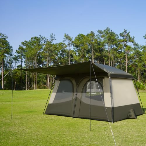 Vidalido Tents，3-4 Person Camping Tent with Extended Vestibule，Weather Resistant Family Tents...