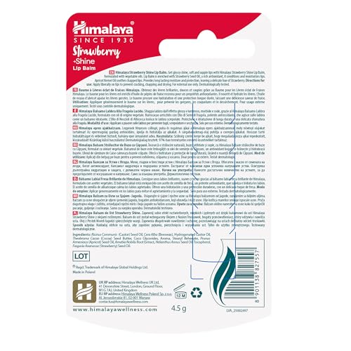 Himalaya Strawberry Shine Lip Balm with Strawberry Seed Oil- 4.5g (Pack of 4) - Image 3