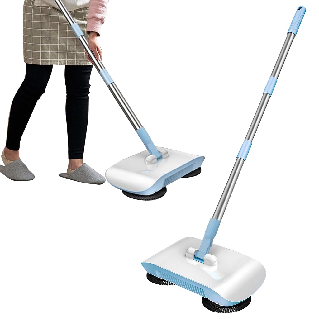 HASTHIP® Manual Floor Sweeper & Mop, 2 in 1 Non-Electric Hand-Push Vacuum with 180° Spiral Dual Brushes, Sweeping Mop Crumb Sweeper for Carpet Floor Clean (B0DDQ4HBNW) Amazon Price History, Amazon Price Tracker