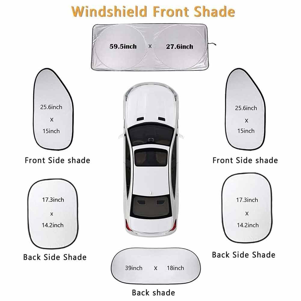 Pare-Soleil Voiture pour BMW 3 Series/Coupe/Sedan/Touring (E91 LCI,E92 LCI,E93 LCI) 2008-2013, Kit de Protection Solaire Pare-Brise et Vitres Latérales Lot de Thermique Isolant Accessoires