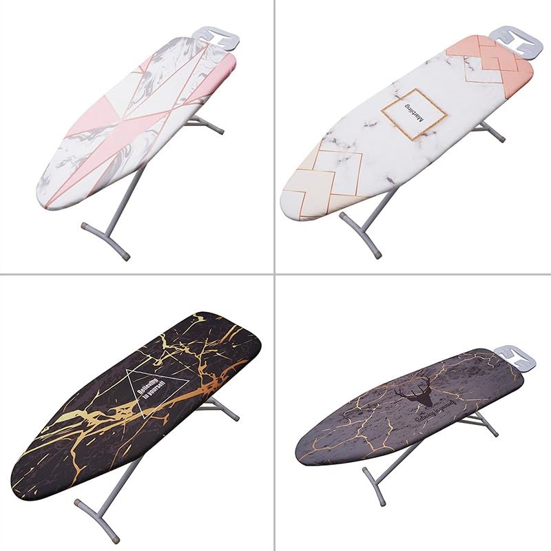 FUBESK Funda protectora gruesa antideslizante para tabla de planchar con estampado de mármol, para uso doméstico, 140 x 50 cm