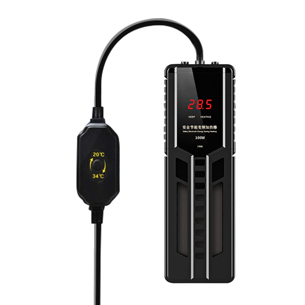 RXBFD Calentador PTC con termostato para Acuario, Calentador Sumergible Plano para Tanque de Peces con termostato Ajustable, con Pantalla LED Inteligente de Temperatura y a Prueba de explosiones