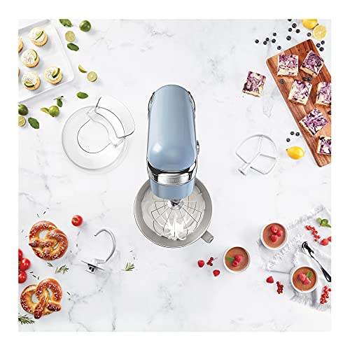 Cuisinart-Stand-Mixer-12-Speed-55-Quart-Stainless-Steel-Bowl-Chefs-Whisk-Mixing-Paddle-Dough-Hook-Splash-Guard-w-Pour-Spout-Frosted-Blue-SM-50BLUArctic-Blue