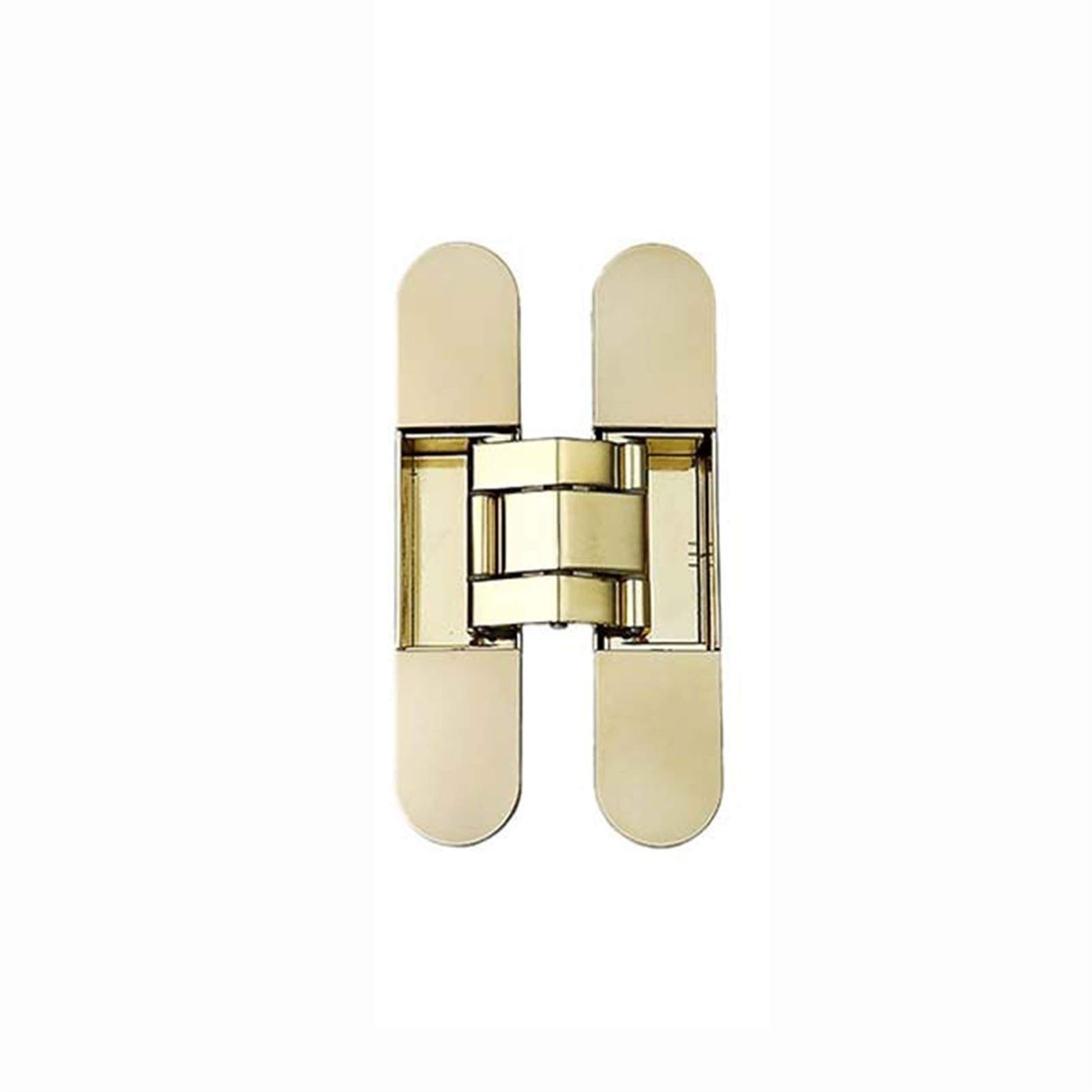 Shundeed One Color 40Kg Adjustable Wood Door 180 Degrees Open Hidden Hinges, Invisible Door Accessories Hinges(Gold)