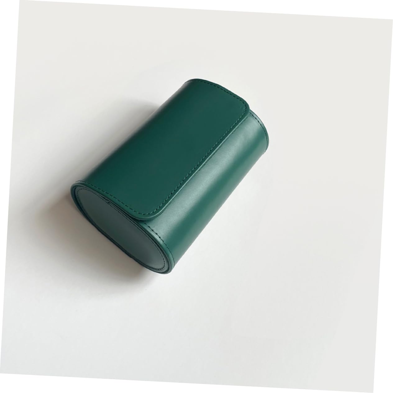 Caja de Reloj Portátil de Piel Pu Verde para Viaje