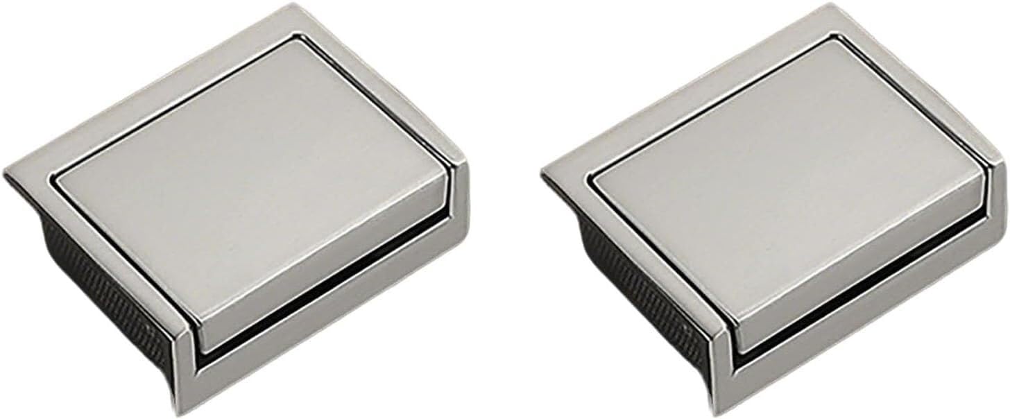Tnbccxn One Color Cabinet Handles, Concealed Handles, 2 Pcs Recessed Drawer,Finger Pulls(Hole Spacing 32Mm)