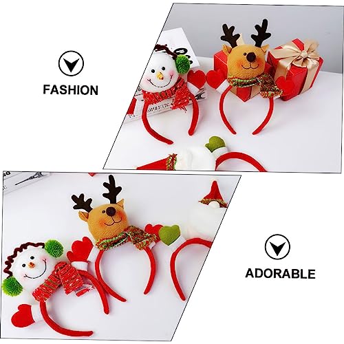 Totority 6 Peças Tiara De Natal Capacete De Rena Tiara De Papai Noel Natal Tiara De Chapéu De Papai