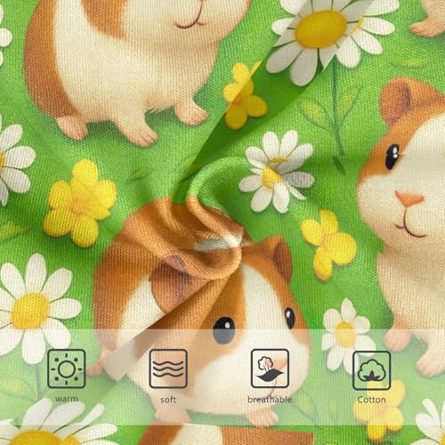 Joisal Fun Toddler Underwear Floral 2t Cotton Little Girl Panties Cute Brown Guinea Pigs Daisies Briefs Undies Kids3