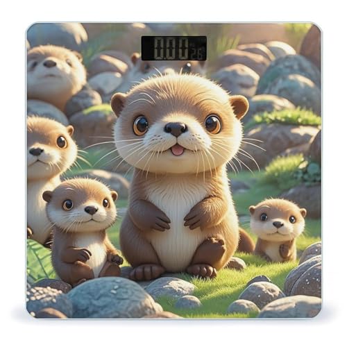 Báscula Digital de Baño FekiLoot con Plataforma de Vidrio miniatura 1