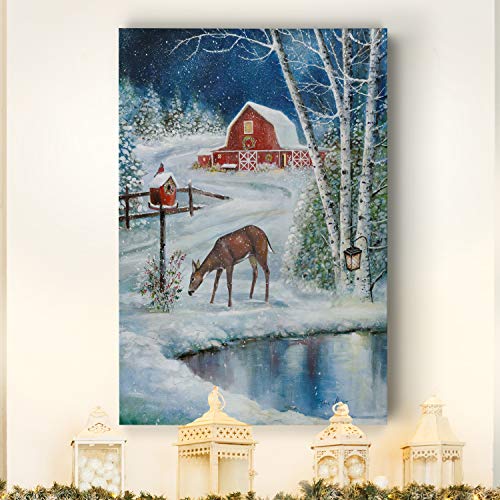 Renditions-Gallery-Abstract-Christmas-Decorations-for-Wall-Holiday-Skating-Christmas-Deer-Canvas-Art-Wall-Paintings-for-Bedroom-Dining-Living-Room-Office-Home-Kitchen-Wall-Decor-12X18-LT18 Renditions Gallery Abstract Christmas Decorations for Wall Holiday Skating Christmas Deer Canvas Art Wall Paintings for Bedroom Dining Living Room Office Home Kitchen Wall Decor 12X18 LT18