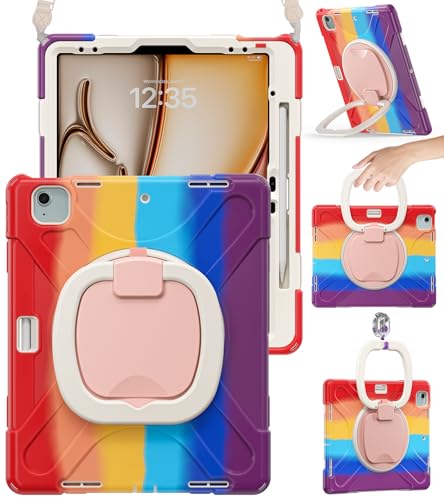 Coque iPad Air 13 M3 2025 antichoc robuste avec porte-crayon intégré