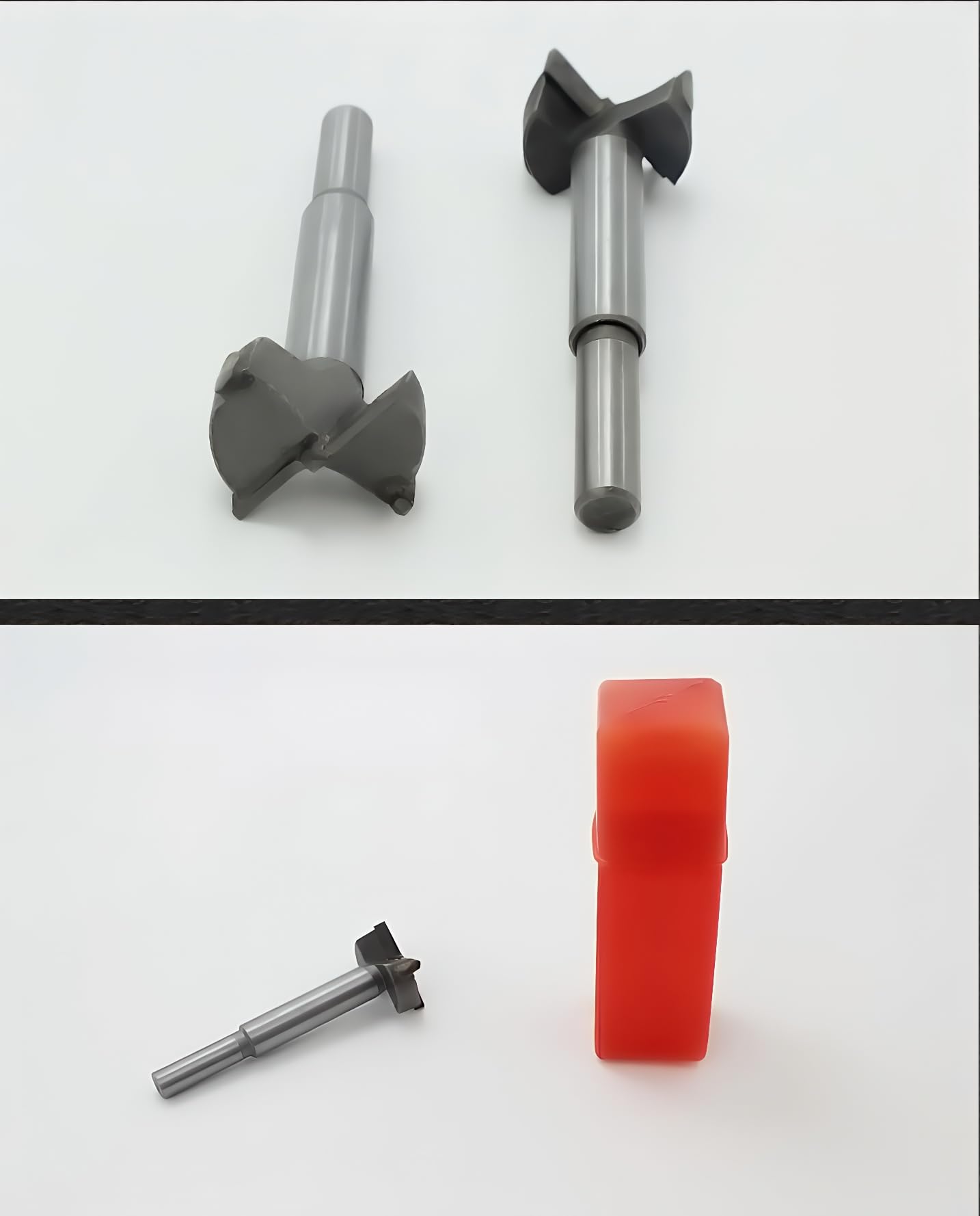 6PCS Brocas Forstner Set 30-60mm HSS Broca Fresadora Madera Hole Saw Avellanadoras Carburo Cementado Carbono Taladro de la Carpintería Punzonadora con Mango Redondo DC02A