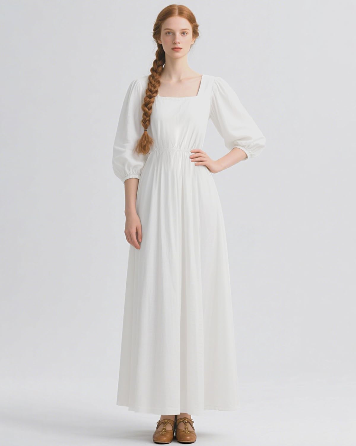 Joukavor Womens Renaissance Dress Medieval Costume for Fairy Witch Princess Elf Ren Faire Wedding Halloween Cosplay - Image 4