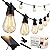 Brightech Ambience Pro Solar Powered Outdoor String Lights, 27 ft Commercial Grade Waterproof Patio Lights, 12 Edison Bulbs, Shatterproof LED String Lights for Outside, Porch - 1W Soft White