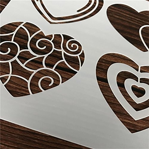 Fashion Printing Drawing Airbrush Painting Stencil DIY Craft Scrapbooking Album Decor, Love Heart (Love Heart)