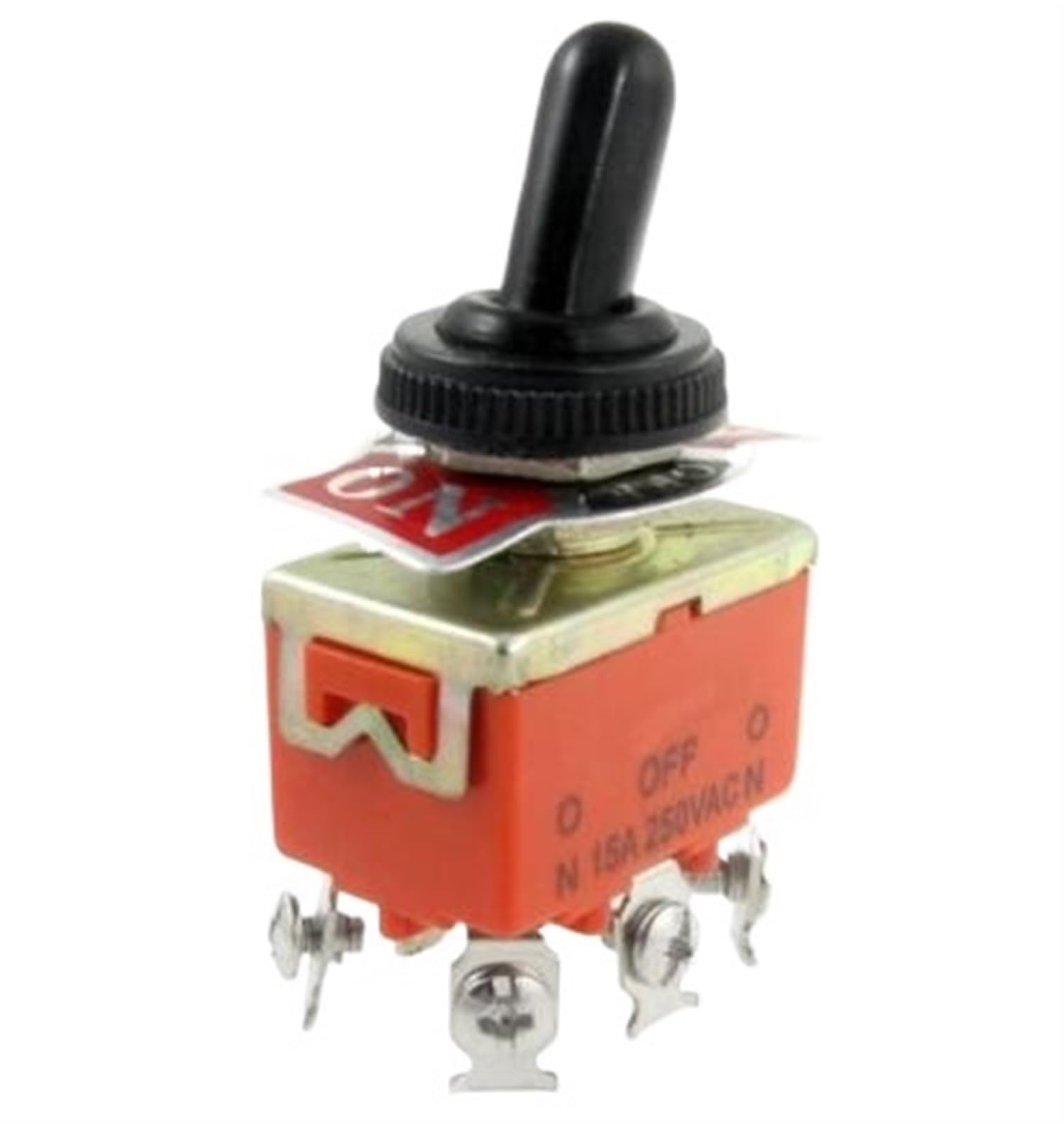JNURGWLYH 1pcs 15A/250VAC on/Off/on 3 Position DPDT Toggle Switch with Waterproof Boot LW