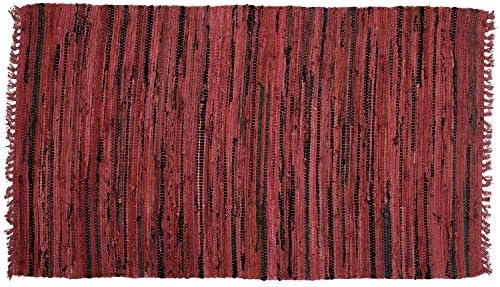 India Overseas Traders Sturbridge Country Rag Rug in Red 30" x 50"