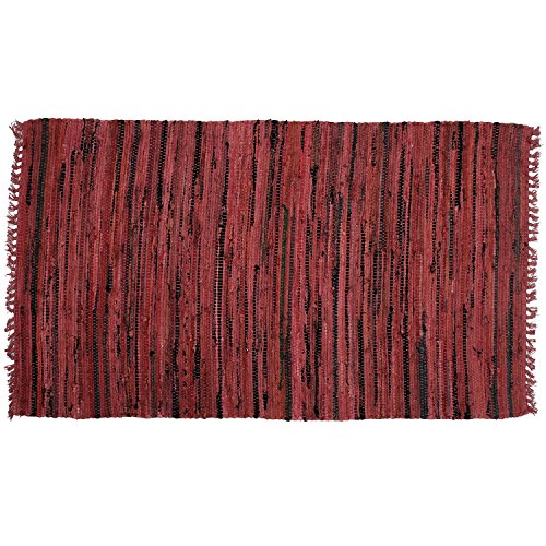 India Overseas Traders Sturbridge Country Rag Rug in Red 30" x 50"