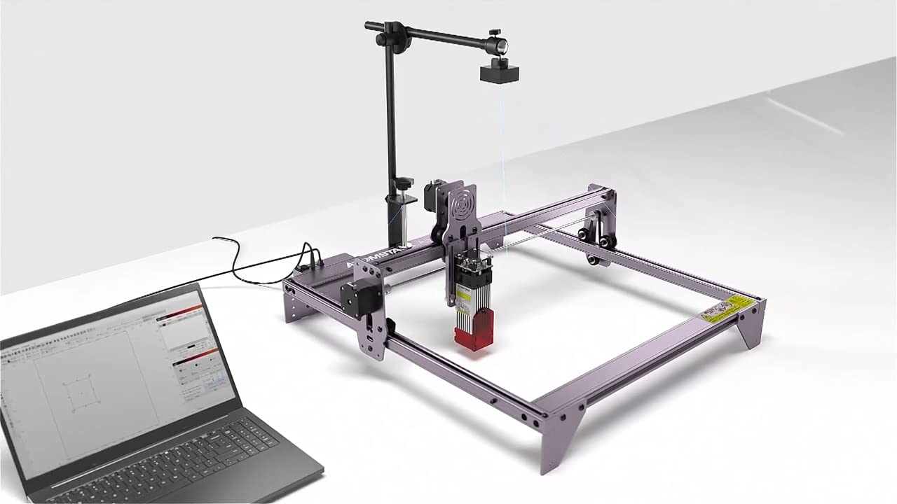 ATOMSTACK Moduł kamery Lightburn do maszyny do grawerowania laserowego, kamery poklatkowej, kamery USB-Lightburn, wideo fotograficzne, 500 W pikseli, pozycjonowanie materiału do grawerowania
