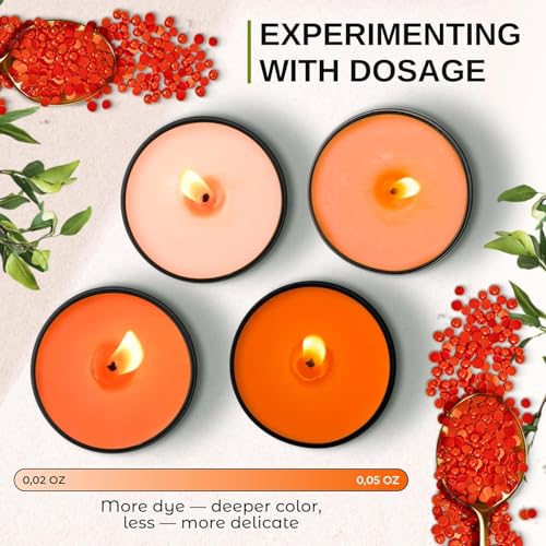 Image of Candle Wax Dye for Soy Candle Making - 24 Popular Candle Dye Coloring Chips in Jars - Premium Candle Wax Coloring - Highly Concentrated Candle Chips Colors