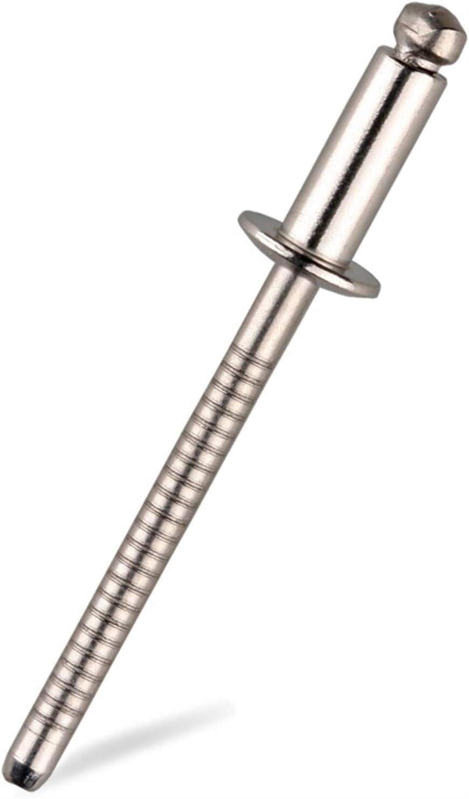 Rivetti di fissaggio Nutsert, viti bulloni, 200 rivetti ciechi in acciaio inossidabile 304 M3.2 M4.0 M4.8 M5.0 Testa a cupola Nucleo aperto Decorazione a trazione (200 pezzi, lunghezza stelo: 3,2x8) (